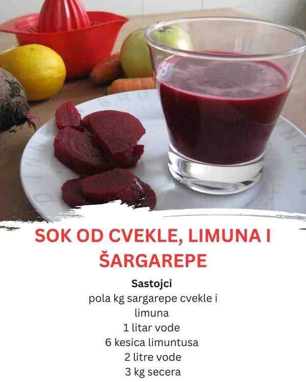 Sok od cvekle limuna i sargarepe