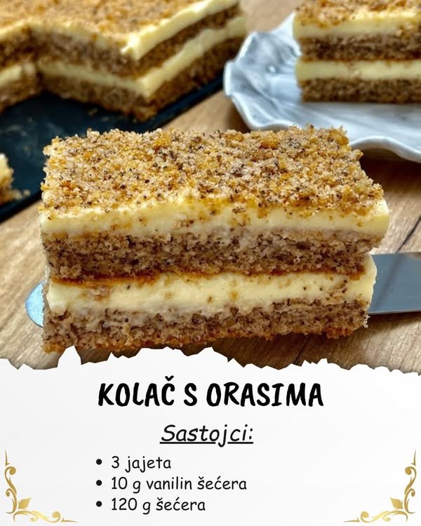 ČAROBNI ZALOGAJ: Kolač s orasima koji mami mirisom i ukusom!