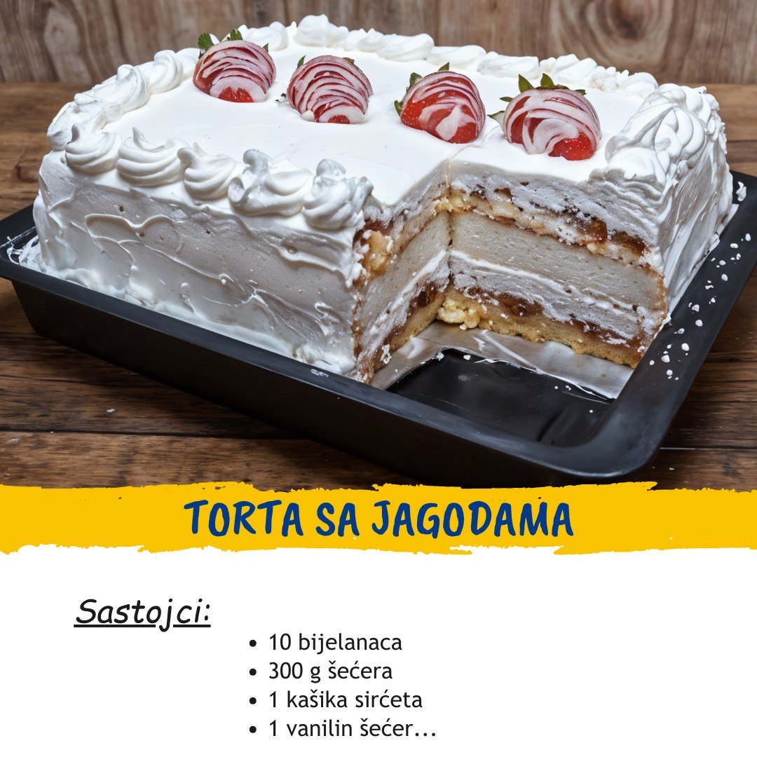 TORTA SA JAGODAMA: Pojedem dvije cijele torte dnevno – toliko je dobra da joj ne mogu odoljeti!
