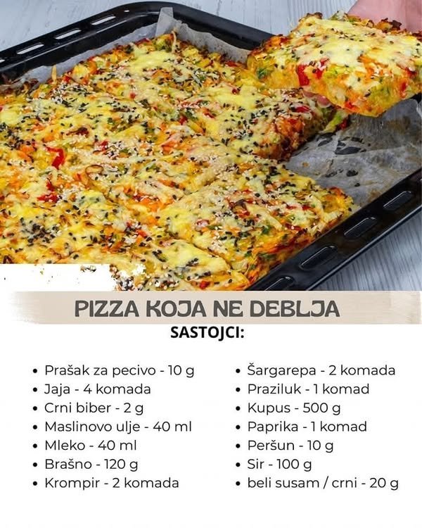 Večera koju možete jesti u sred noći i nećete se ugojiti: Ova pica od povrća je ukusnija od obične, a lako se sprema