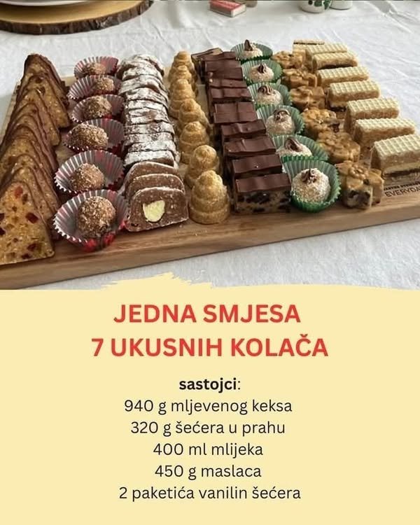 JEDNA SMJESA, 7 UKUSNIH KOLAČA – Najlakši način za različite poslastice
