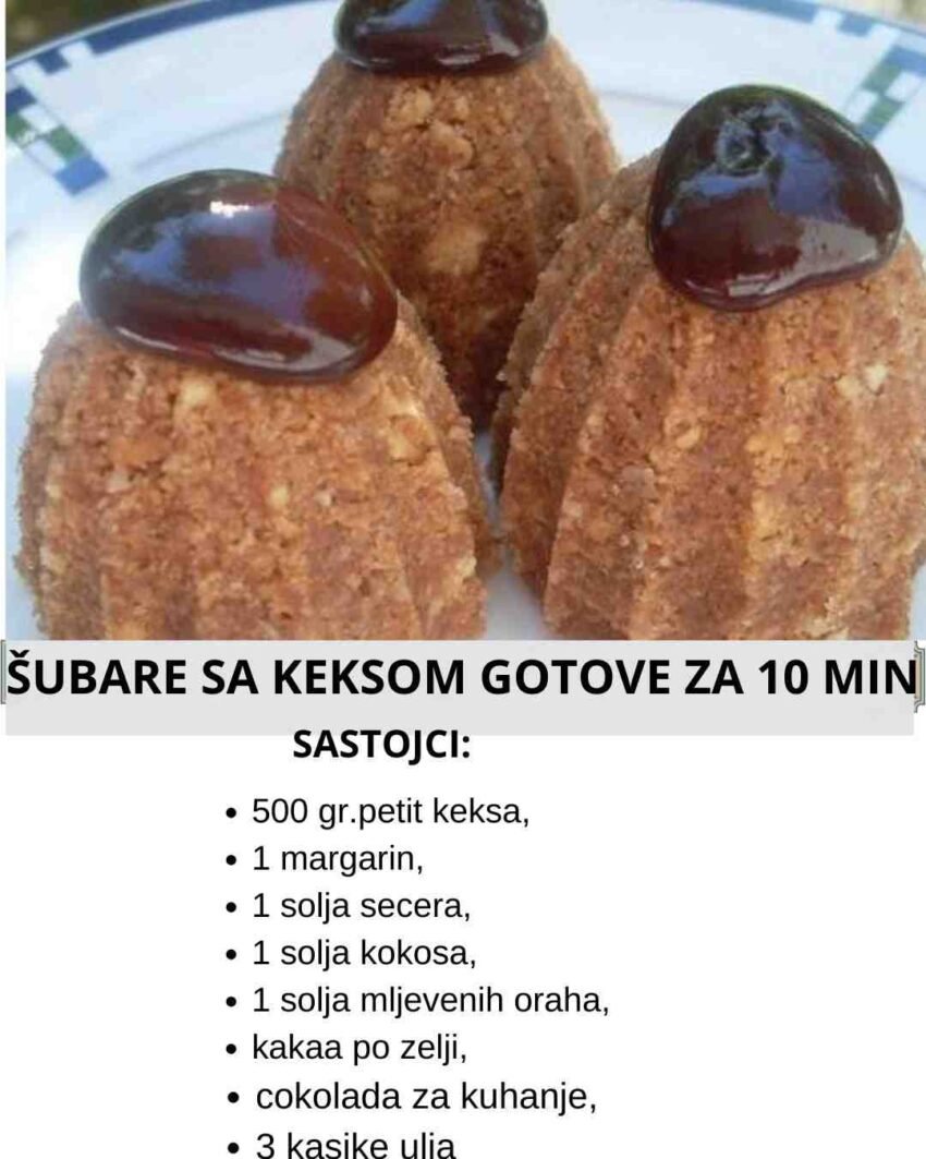 ŠUBARE SA PETIT KEKSOM GOTOVE ZA 10 MINUTA