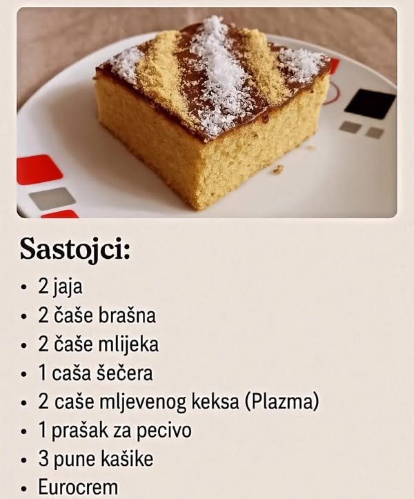 Brži od mafina, bolji od torte: Kolač sa 7 sastojaka koji nestaje sa stola za 5 minuta!