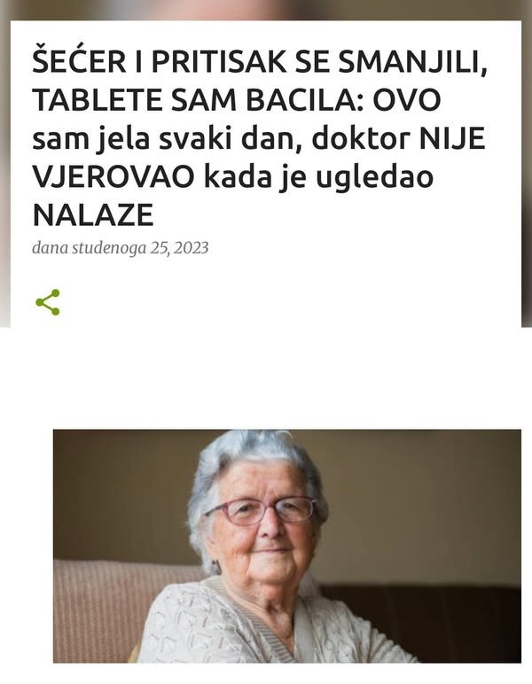 ŠEĆER I PRITISAK SE SMANJILI, TABLETE SAM BACILA: OVO sam jela svaki dan, doktor NIJE VJEROVAO kada je ugledao NALAZE