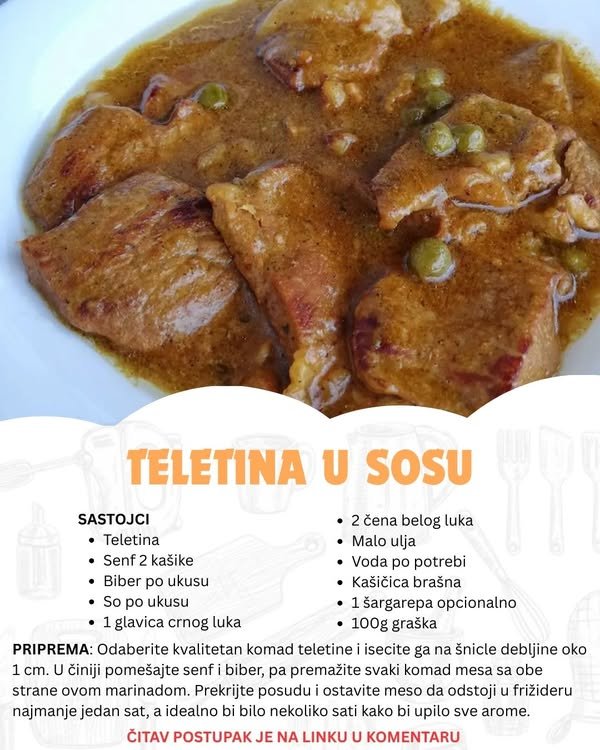 Teletina u sosu – Najbolji recept, pojest ćete do zadnjeg zalogajčića!