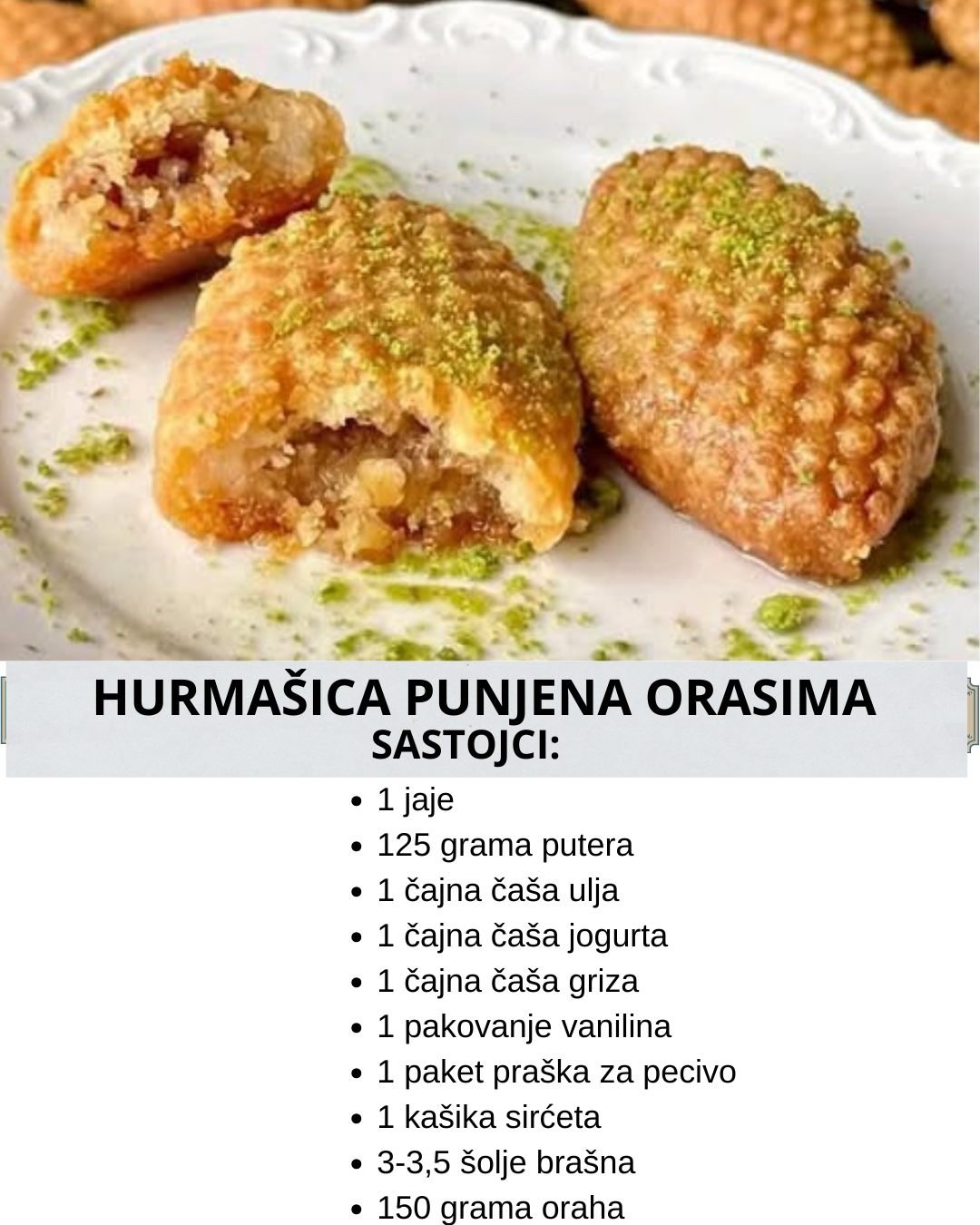 HURMAŠICA PUNJENA ORASIMA: RASIPA SE I TOPI U USTIMA! 😍