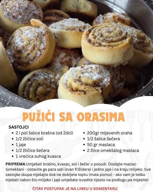 Savršeni PUŽIĆI SA ORASIMA koji morate probati!