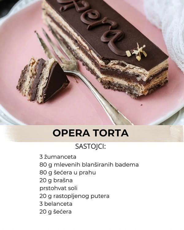 Opera torta vrišti tradiciju i vrišti poslastičarstvo u svakom svom gramu.