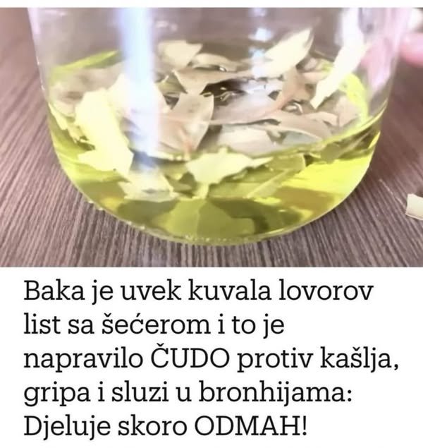 Baka je uvek kuvala lovorov list sa šećerom i to je napravilo ČUDO protiv kašlja, gripa i sluzi u bronhijama: Djeluje skoro ODMAH!