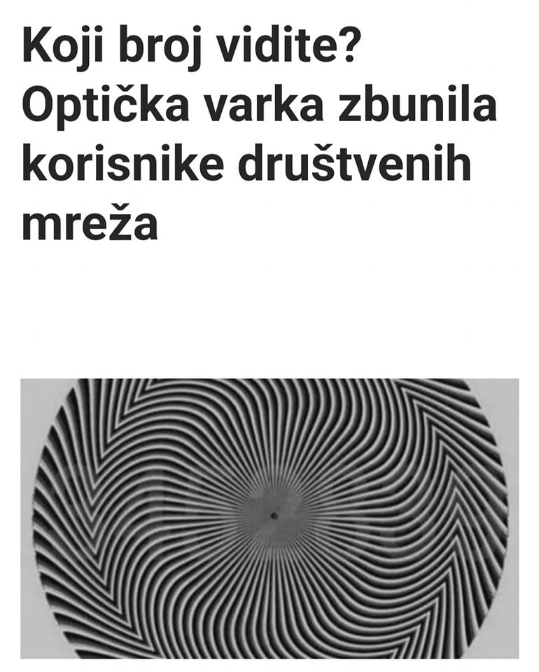 Koji broj vidite? Optička varka zbunila korisnike društvenih mreža