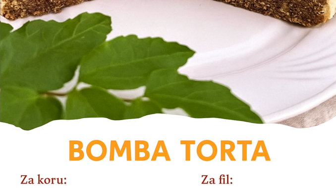 Za fil: • 500 ml mleka • 6 kašika šećera • 2 kesice pudinga od vanile • 100 g čokolade za kuvanje • 250 g margarina ili maslaca • 100 g šećera u prahu Dodatno (za bogatiju verziju): • 150 g mlevenih oraha • 100 g seckanih ili mlevenih lešnika • 100 g seckane čokolade ili čokoladnih kapljica • 2-3 kašike ruma (po želji) • 200 ml slatke pavlake za dekoraciju ⸻ Priprema: 1. Kora: 1. Umutiti belanca u čvrst sneg, dodati šećer, pa jedno po jedno žumance. 2. Lagano dodati brašno pomešano s kakaom i praškom za pecivo. 3. Sipati u pleh obložen papirom za pečenje i peći na 180°C oko 20 minuta. 4. Kada se kora ohladi, izdrobiti je rukama ili izmrviti viljuškom – to je baza za bombu. 2. Fil: 1. Skuvati puding u mleku sa šećerom, dodati čokoladu dok je još vruće da se istopi. 2. Ohladiti potpuno. 3. Umutiti margarin/maslac sa šećerom u prahu i dodati ohlađeni puding. 4. U fil dodati izmrvljenu koru, orahe, lešnike, čokoladu i rum (ako koristiš). 5. Sve dobro sjediniti – dobićeš gustu masu. 3. Oblikovanje: 1. U dublju činiju stavi providnu foliju. 2. Sipaj smesu i lepo je pritisni ka dole da dobiješ oblik polulopte. 3. Pokrij folijom i ostavi u frižider 4–5 sati (najbolje preko noći). 4. Dekoracija: • Izvadi tortu iz činije, okreni na tanjir i premaži umućenom slatkom pavlakom, čokoladnom glazurom ili po želji.