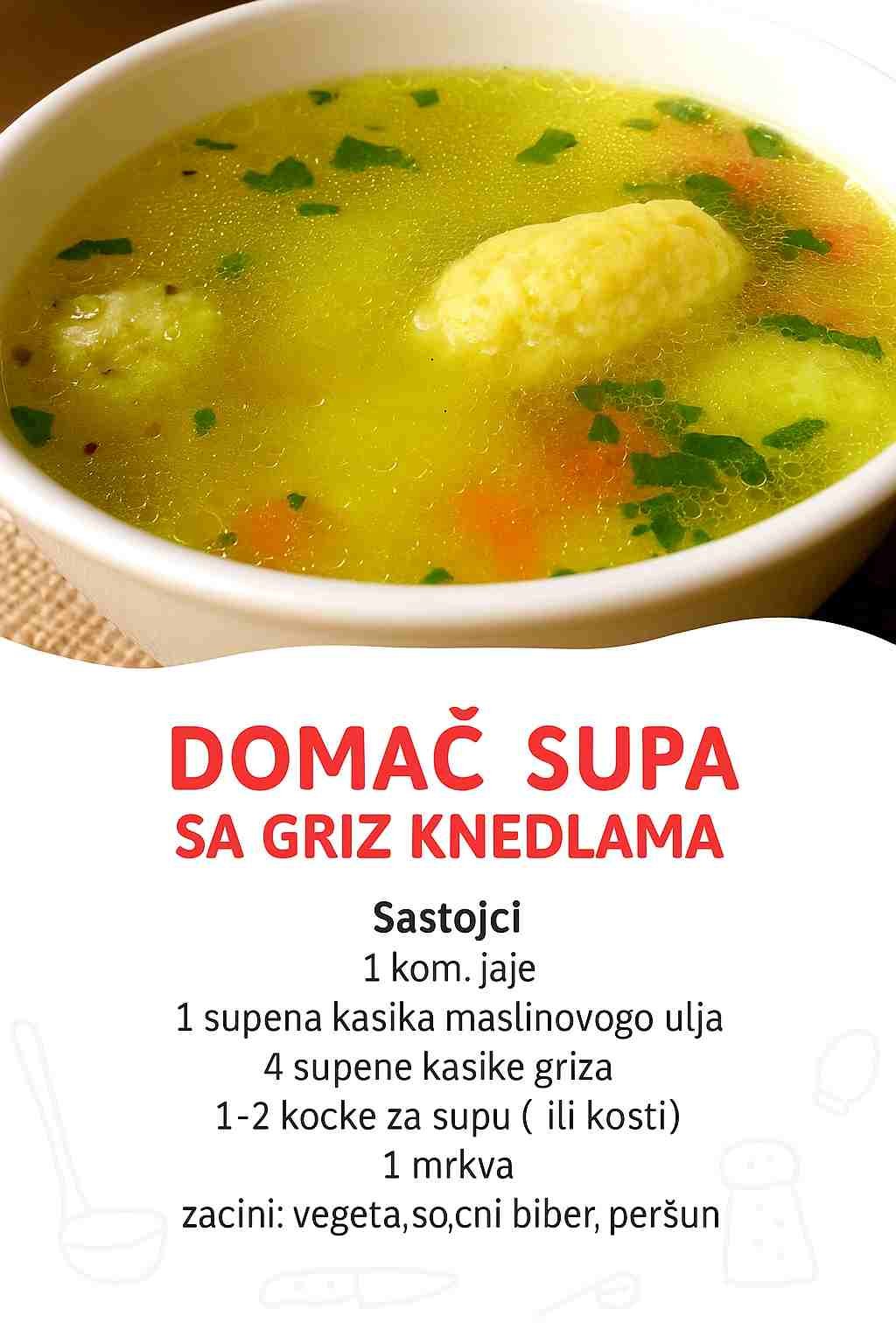 Topla, mirisna i neodoljiva – Prava domaća supa sa knedlama