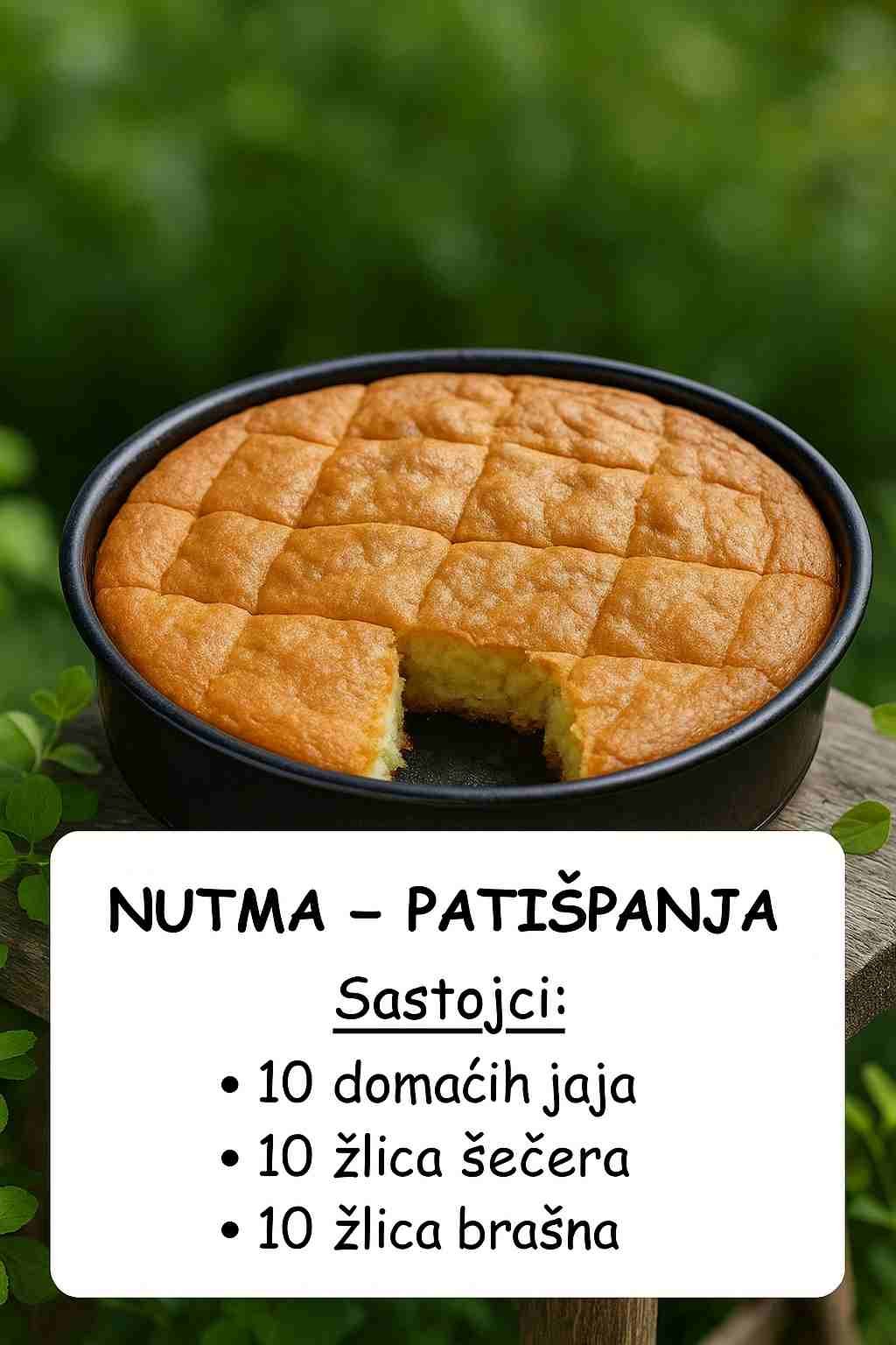NUTMA – PATIŠPANJA: Gotov za 15 minuta, topi se u ustima!