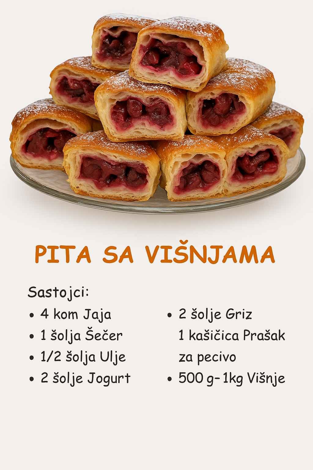 Pita s višnjama – Brzi recept za sočnu i ukusnu pitu