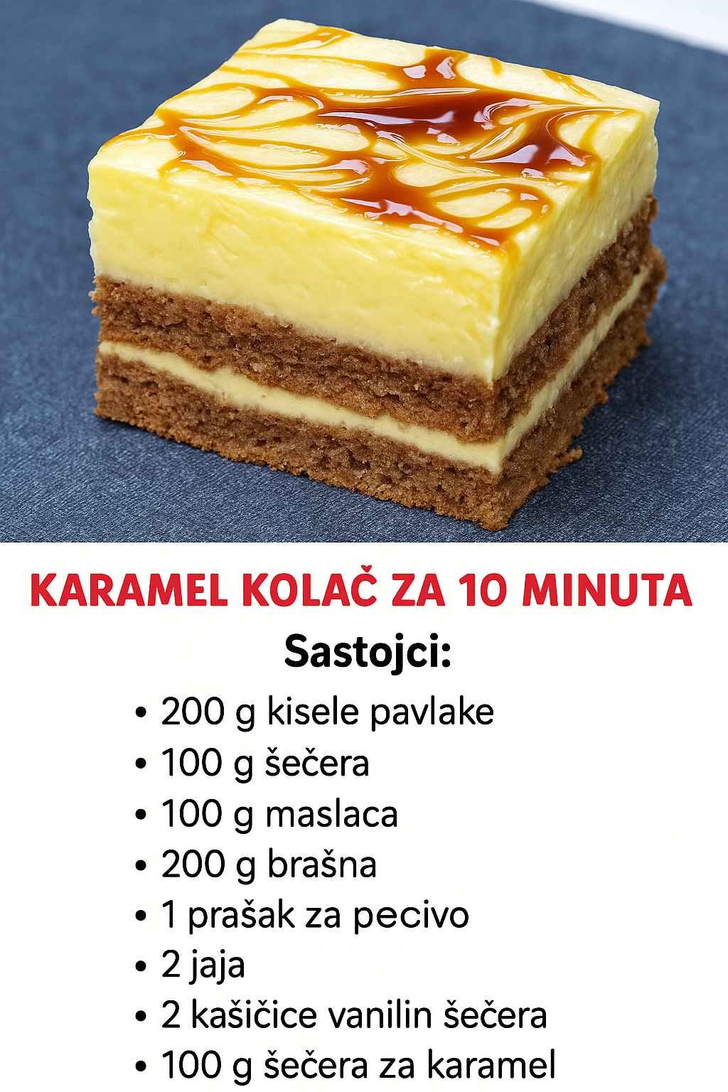 Brzi karamela kolač – Ukus koji će vas oduševiti za samo 10 minuta!
