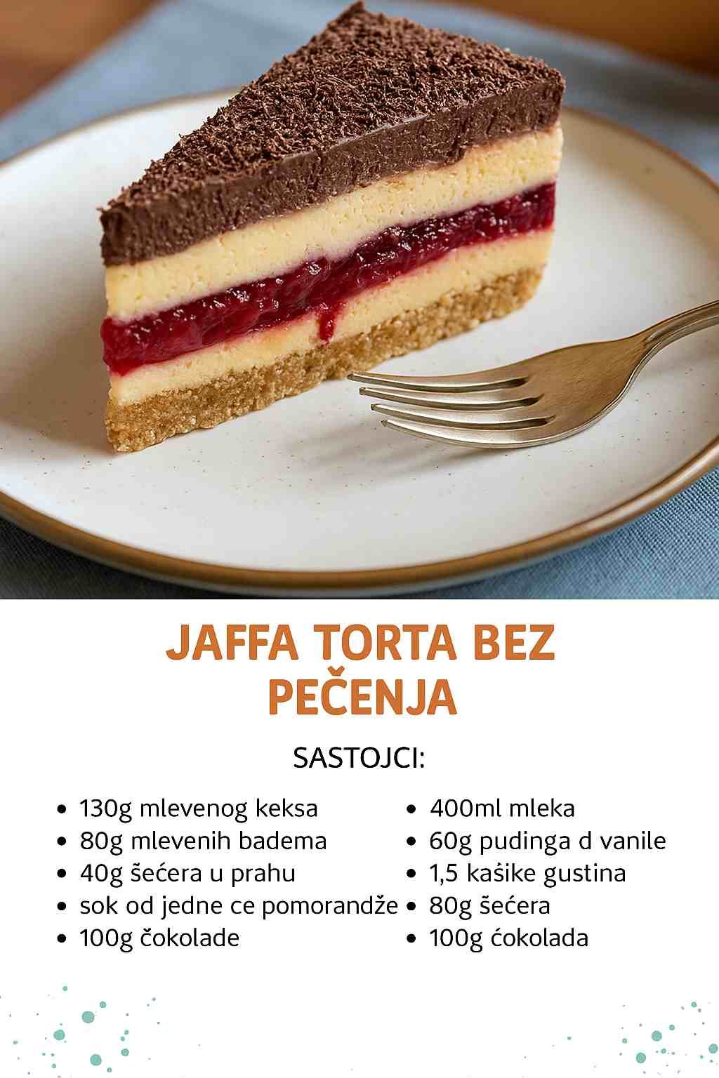 Neodoljiva Jaffa torta bez pečenja – Gotova za čas, nestaje još brže!
