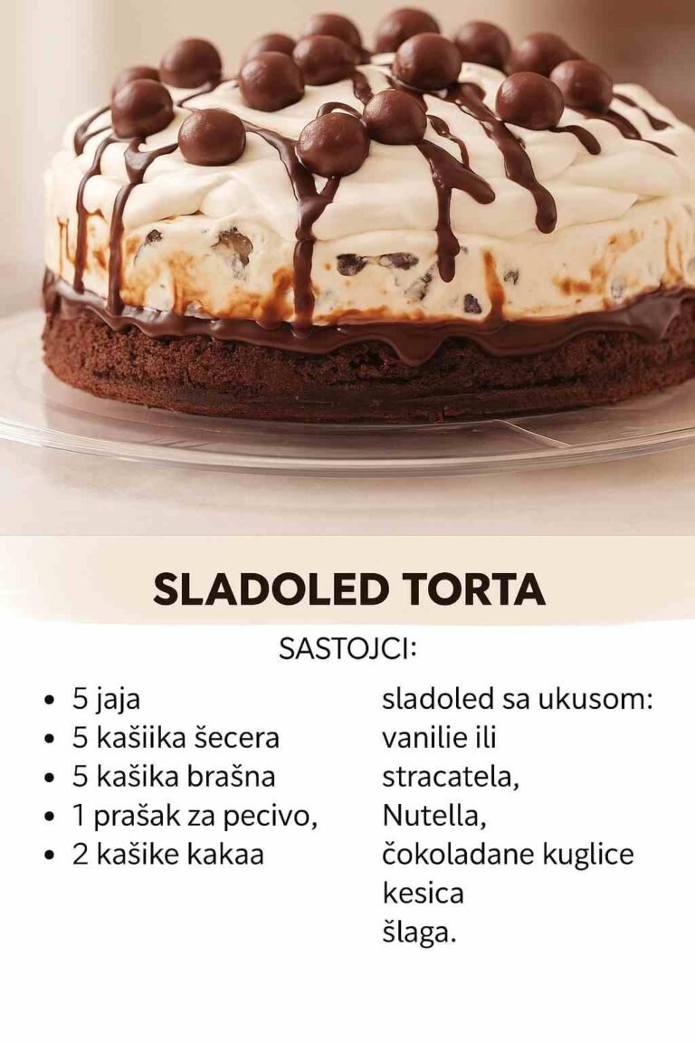 Sladoled torta sa Nutellom savršenog ukusa.