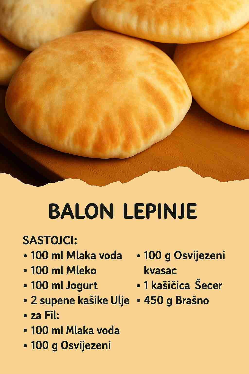 Balon lepinje iz rerne – Mekane i vazdušaste