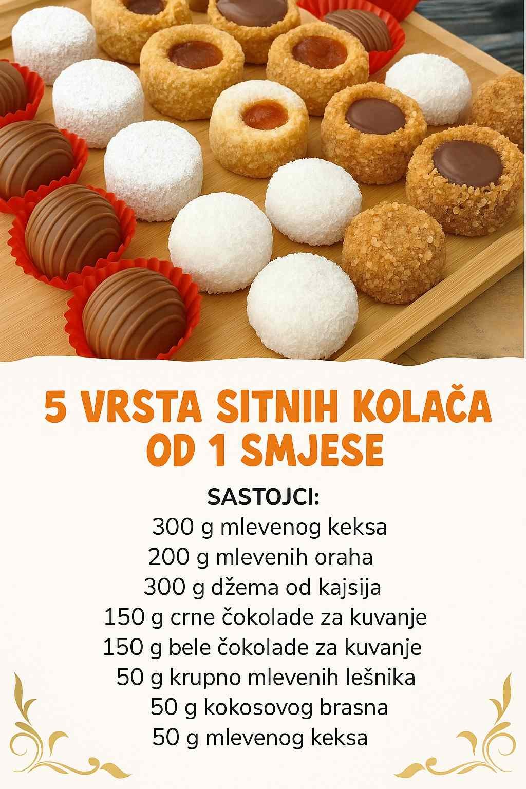 5 vrsta sitnih brzih kolača od 1 smjese koje svako može da napravi