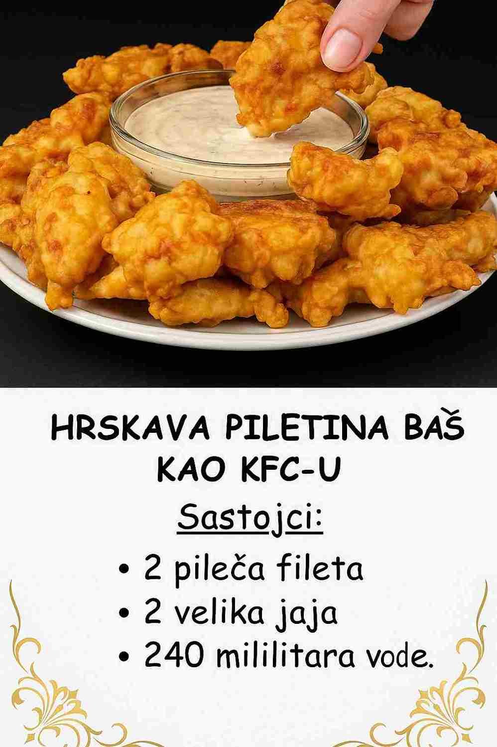 ZA LJUBITELJE KFC UKUSA: Recept za piletinu koja pucketa pod zubima!
