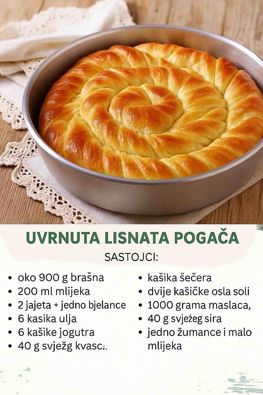 TOPI SE U USTIMA: Uvrnuta lisnata pogača sa sirom kakvu još niste probali