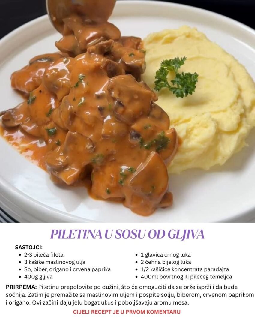 Recept za piletinu u sosu od gljiva: Ukusno i jednostavno jelo za svaku priliku