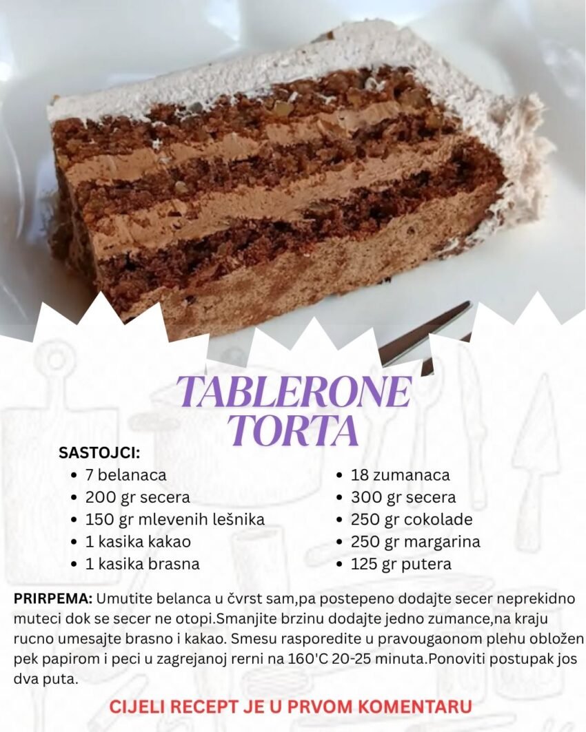 Toblerona torta – Kremasta čokoladna fantazija koju morate probati!