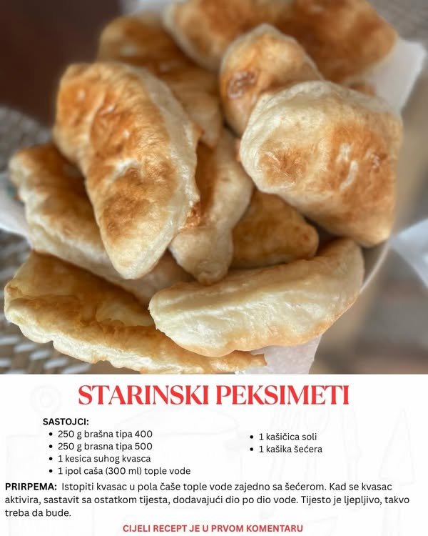 Za sve ljubitelje tradicionalnih poslastica: Najbolji recept za starinske peksimete!