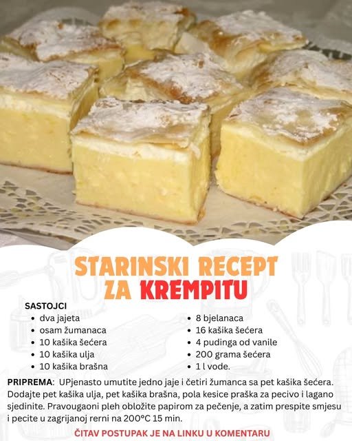 Najbolji, starinski recept za savršenu krempitu