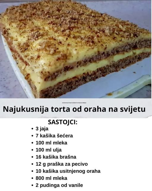 Najukusnija torta od oraha na svijetu – fantastican recept