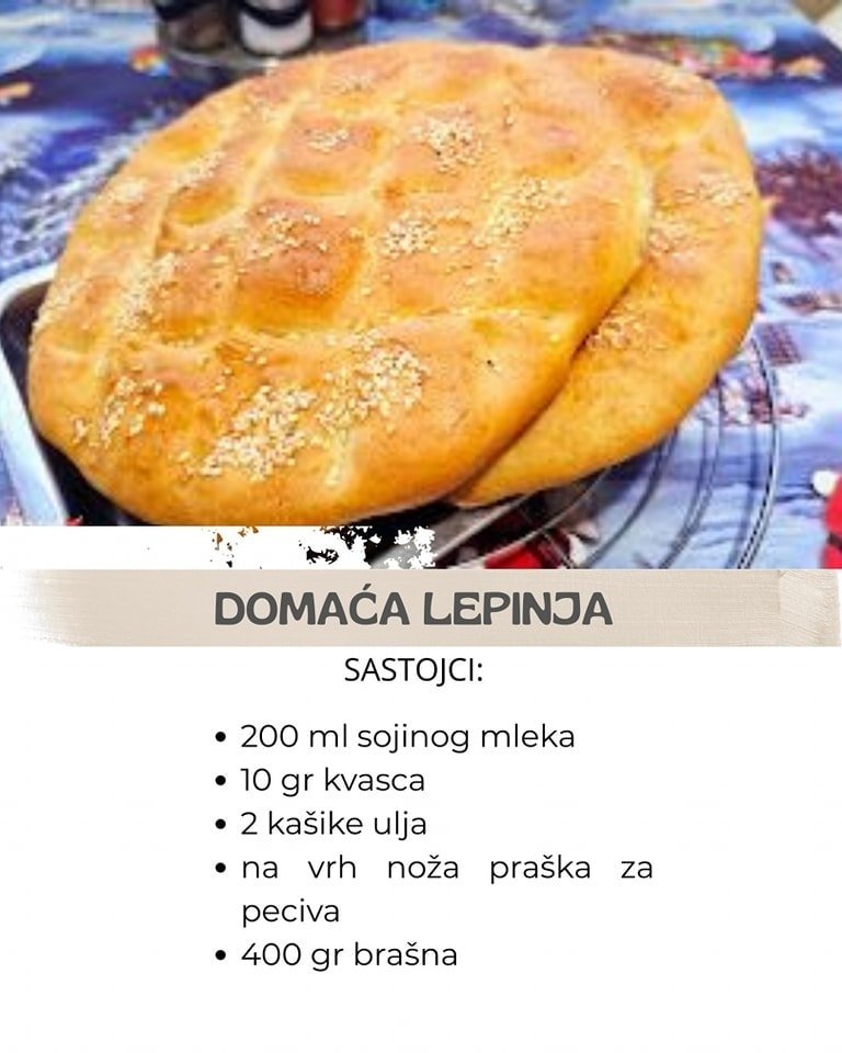 Domaća lepinja sa sojinim mlekom: Posna, meka i savršena za doručak