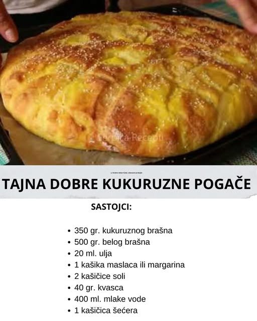 Tajna dobre kukuruzne pogače. Mekana kao pamuk, topi se se u ustima. Pravićete je svaki dan