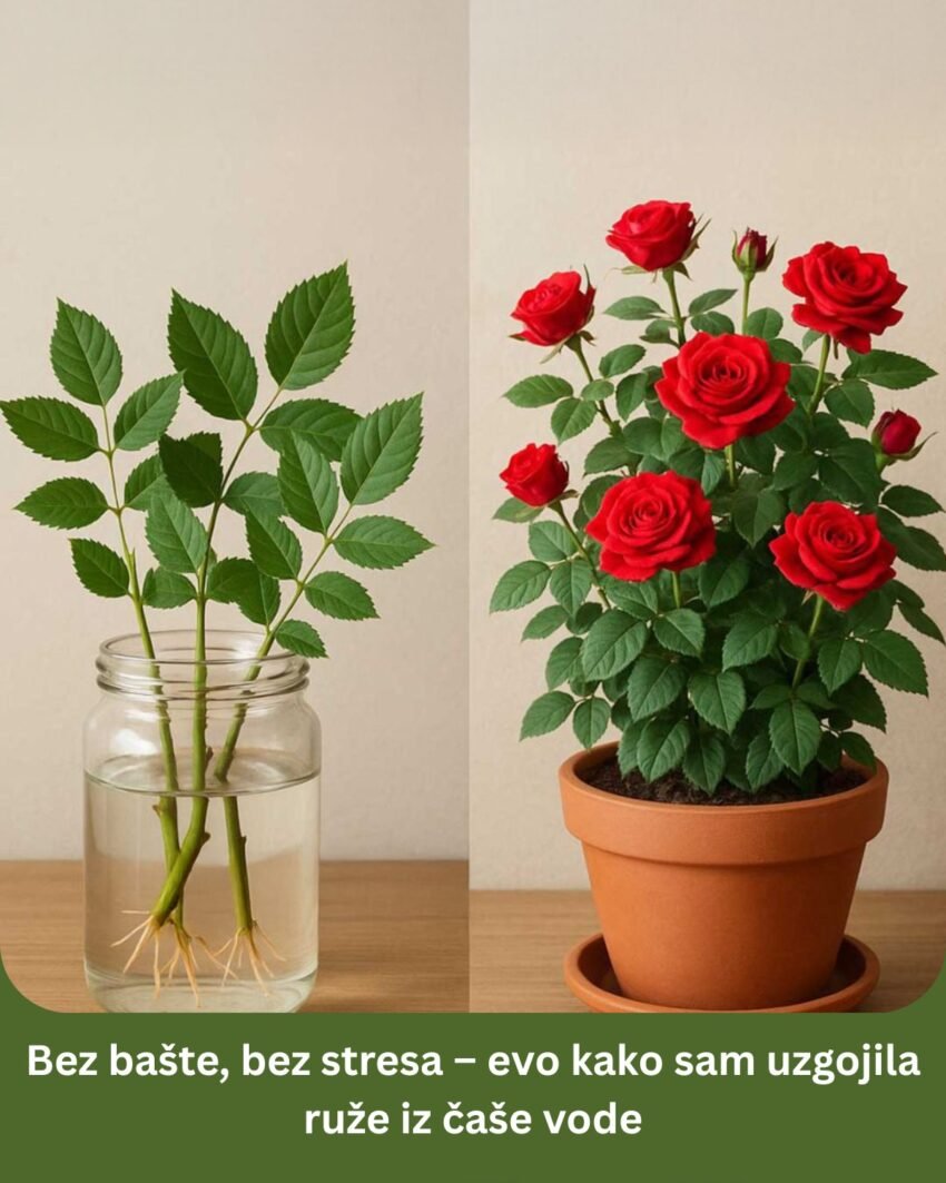 Bez bašte, bez stresa – evo kako sam uzgojila ruže iz čaše vode