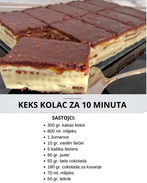 KEKS KOLAC ZA 10 MINUTA: Bolji kolač ne postoji