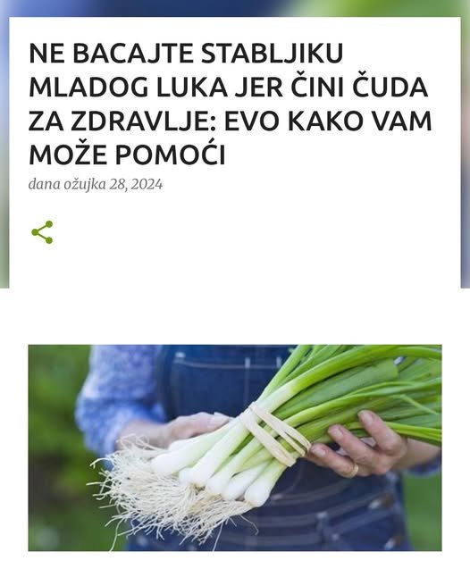 NE BACAJTE STABLJIKU MLADOG LUKA JER ČINI ČUDA ZA ZDRAVLJE: EVO KAKO VAM MOŽE POMOĆI