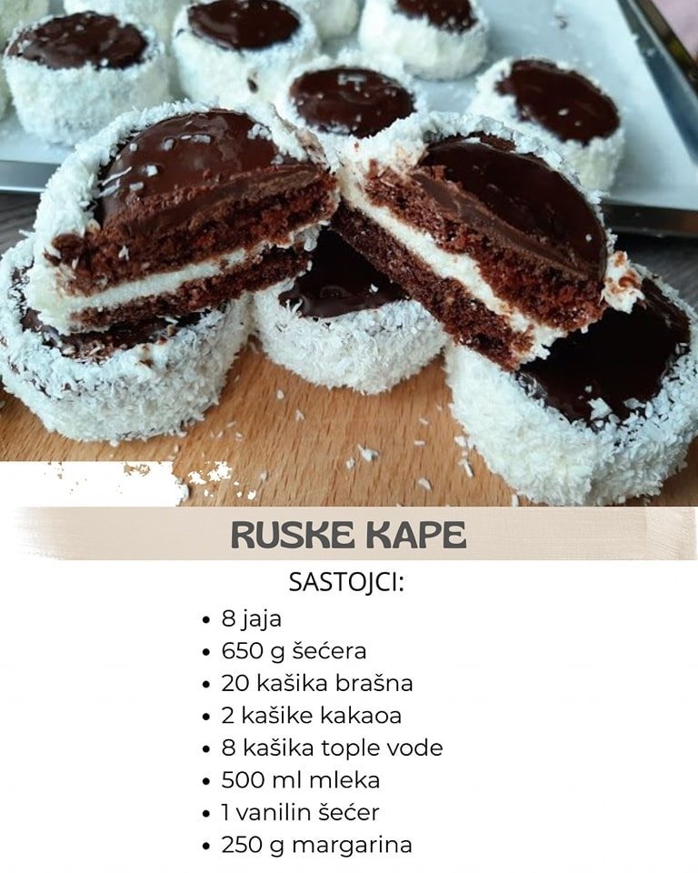 NAJBOLJI RECEPT ZA RUSKE KAPE: Danima ostaju sveže, sočne i mekane