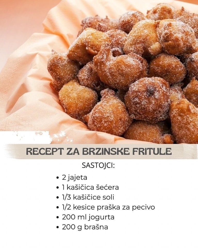RECEPT ZA BRZINSKE FRITULE UKUSNIJE OD BILO KOJIH KROFNI ILI UŠTIPAKA: Najvazdužastije testo koje ste ikada probali
