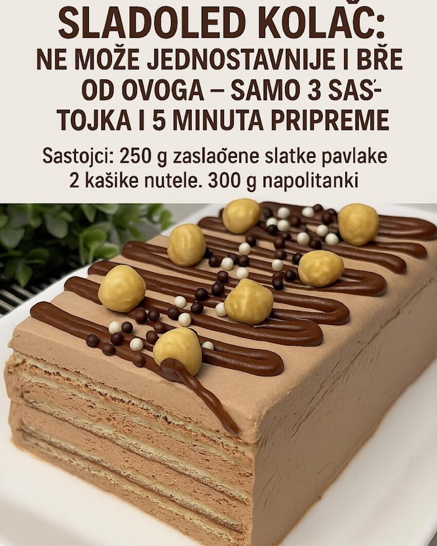 Sladoled kolač: Ne može jednostavnnije i brže od ovoga – samo 3 sastojka i 5 minuta pripreme