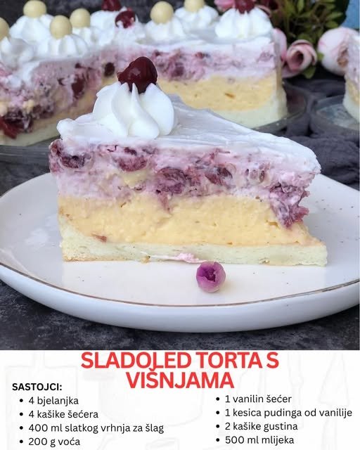 Lagana kao oblak, hladna kao sladoled – Savršena LETNJA torta s višnjama!