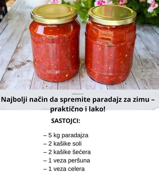 NAJB0LJI način da spremite paradajz za zimu – PRAKTIČN0 I LAK0