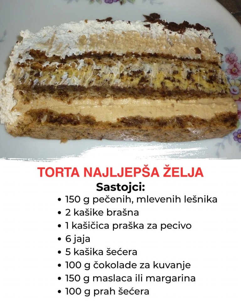 Preukusna torta Najlepša želja – Savršeni spoj pečenih lešnika i čokolade koji se tope u ustima