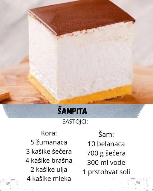 Šampita: Najkremastiji kolač koji nas vraća u detinjstvo