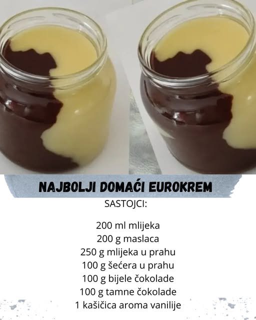Najbolji domaći EUROKREM – Recept za 10 minuta!