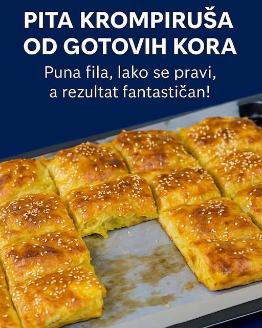 Pita krompiruša od gotovih kora – Puna fila, lako se pravi, a rezultat fantastičan!
