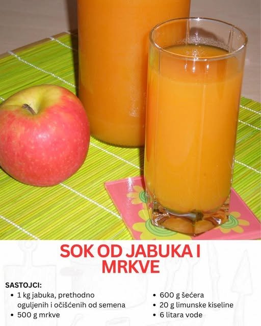 Bez konzervansa, bez stresa – Gusti sok od jabuke i mrkve!