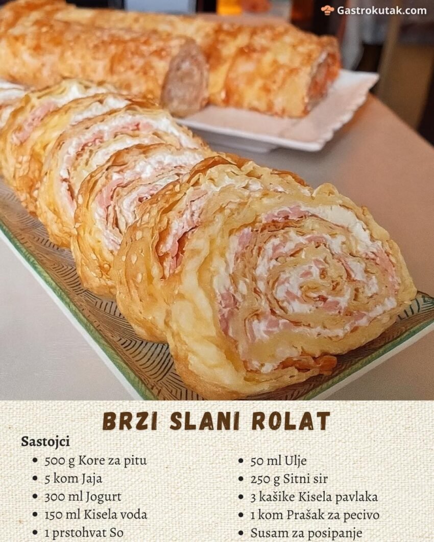 Brzi slani rolat savršen za užinu i predjelo! (RECEPT)