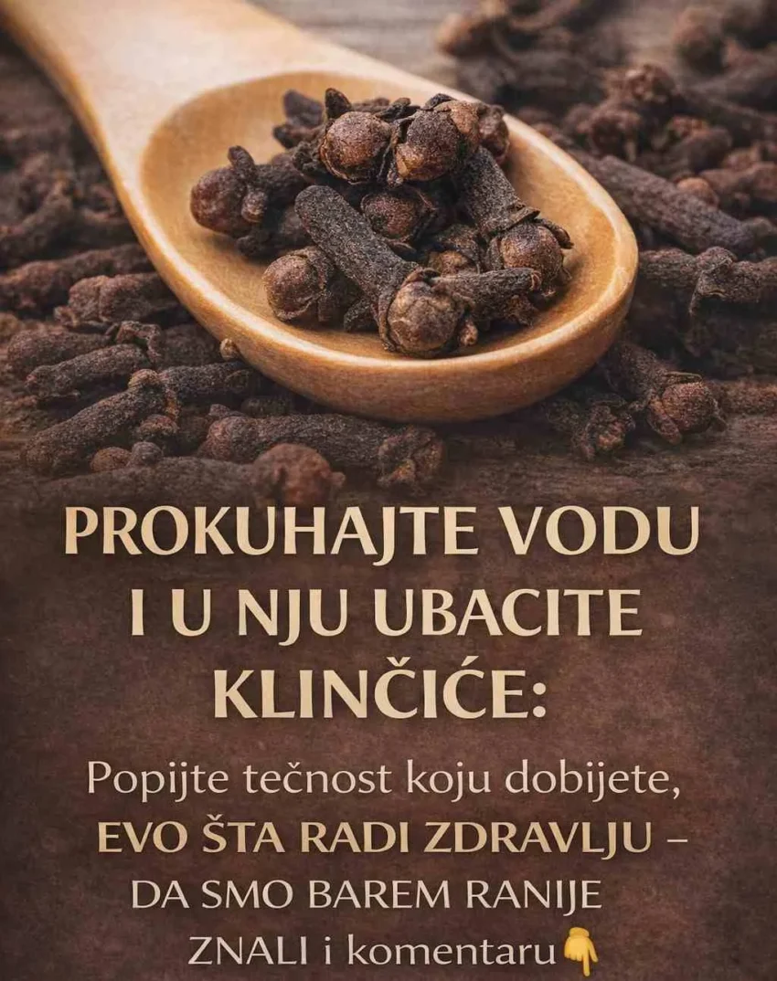 Način pripreme: Prokuhajte 1–2 šolje vode i dodajte 4–5 karanfilića. Kuhajte 5–7 minuta, procijedite i pijte dok je mlako. Ako želite prirodan i jednostavan način da poboljšate svoje zdravlje, voda sa karanfilićem može biti odličan dodatak vašoj svakodnevnoj rutini.
